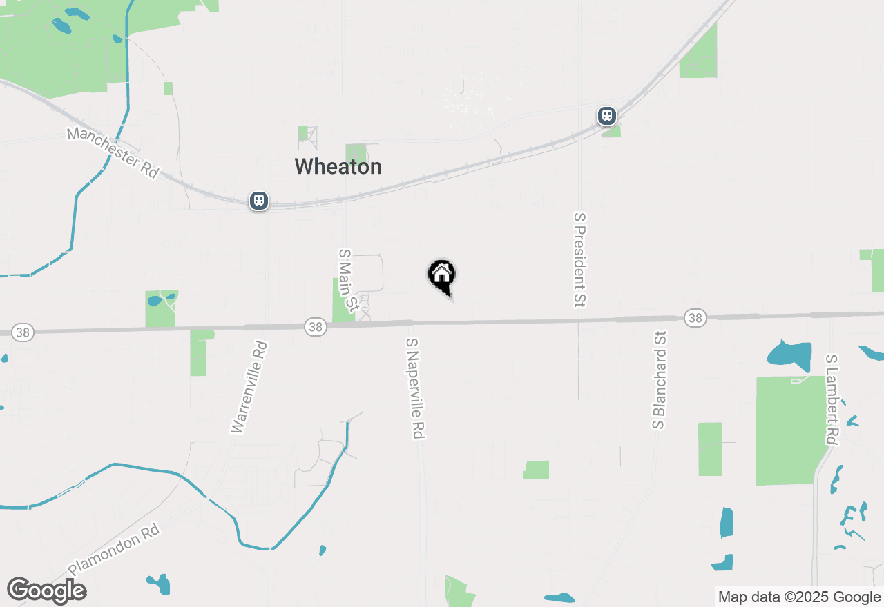 Map of 408 E Evergreen Street, Wheaton, IL 60187