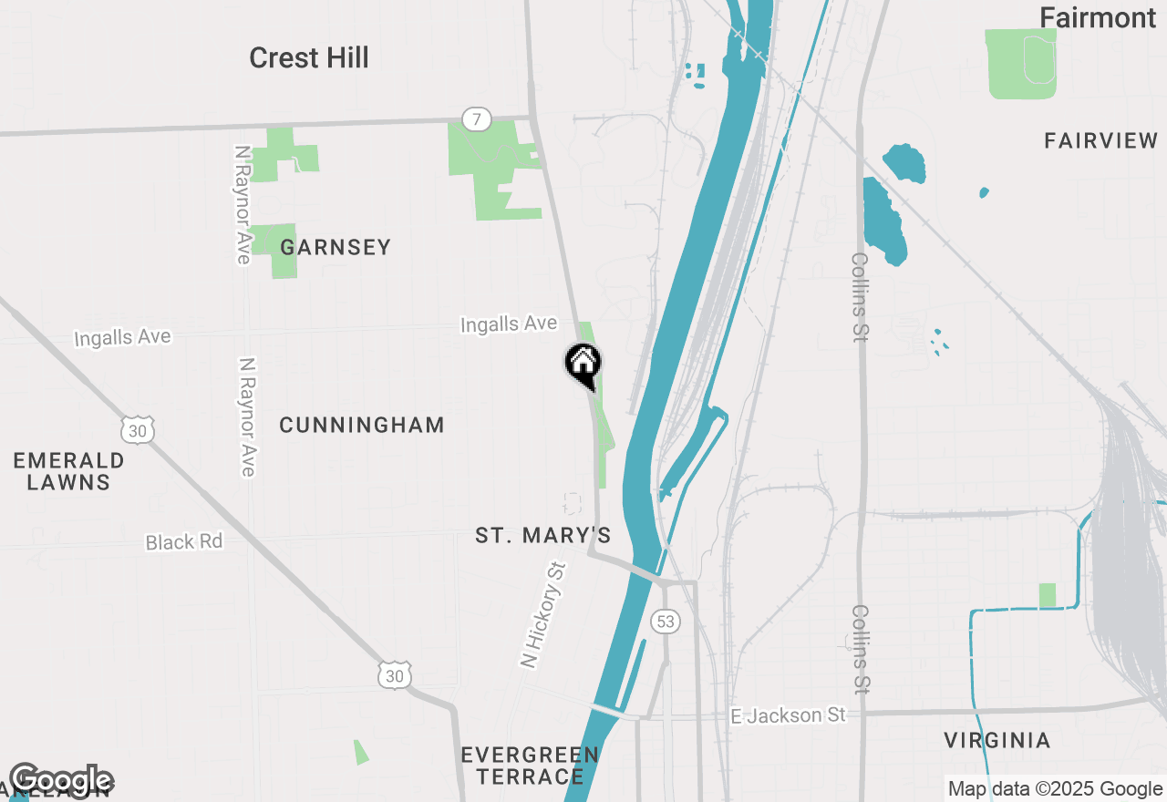 Map of 1011 N Broadway Street, Joliet, IL 60435
