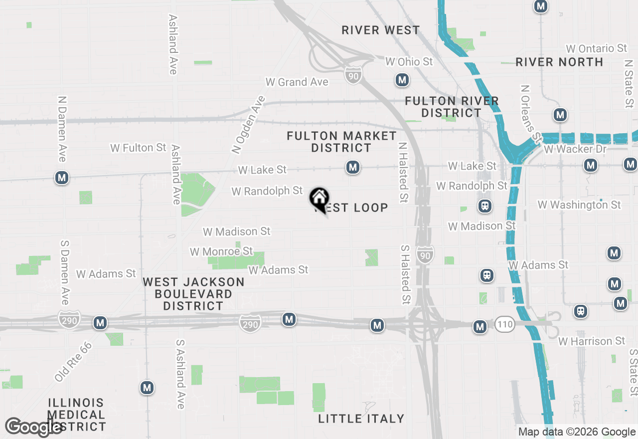 Map of 20 N Aberdeen Street #407, Chicago, IL 60607