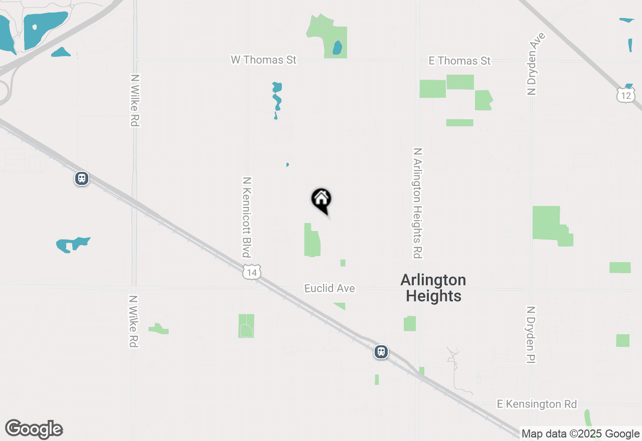 Map of 827 N Walnut Avenue, Arlington Heights, IL 60004