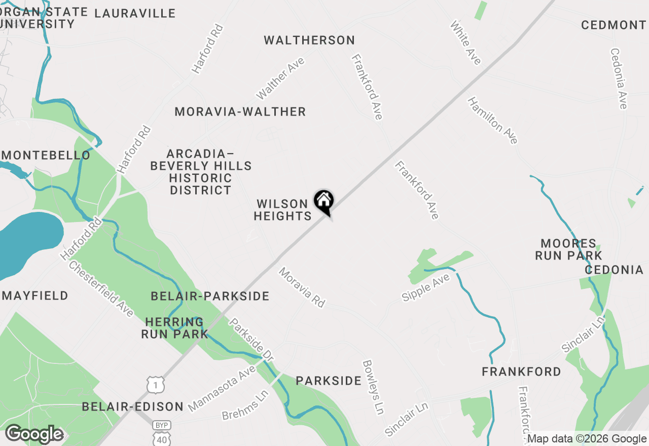 Map of 4833 Belair Road, Baltimore, MD 21206
