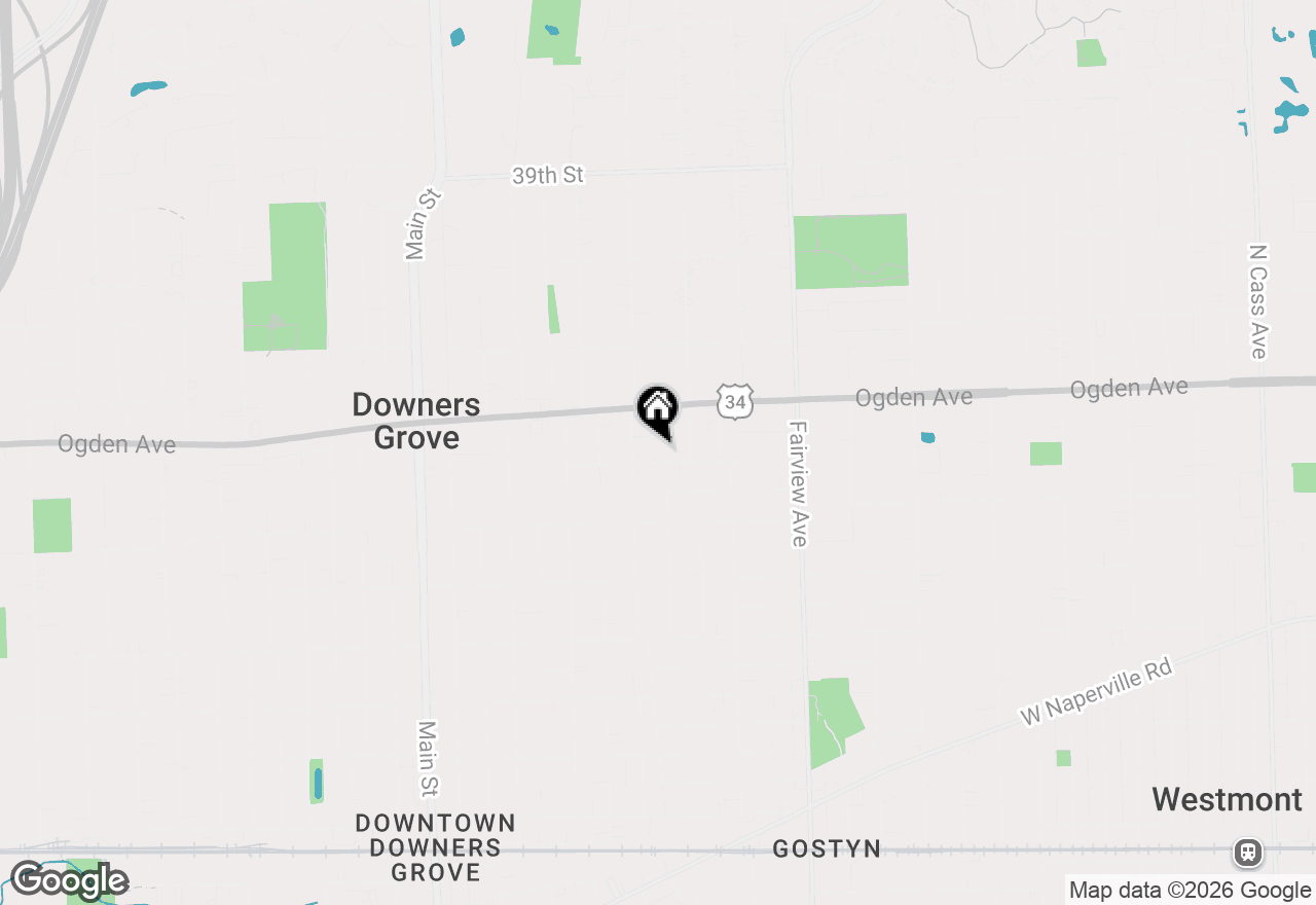 Map of 626 Sherman Street, Downers Grove, IL 60515