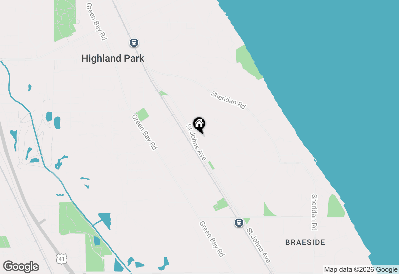 Map of 1178 Wade Street, Highland Park, IL 60035