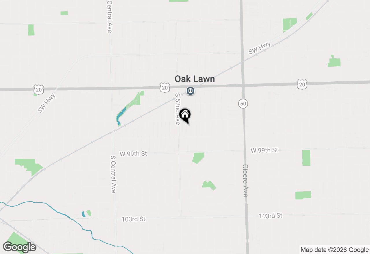 Map of 9720 Tulley Avenue, Oak Lawn, IL 60453