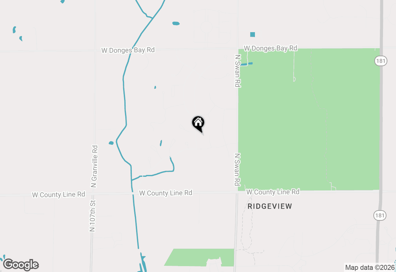 Map of 9906 N Concord Dr, Mequon, WI 53097