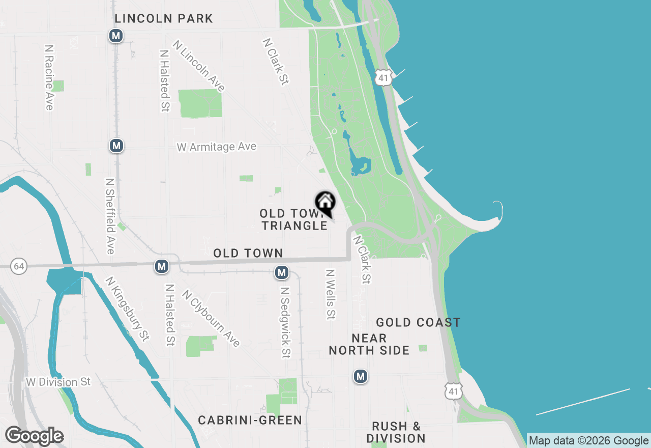 Map of 1712 N Wells Street #2, Chicago, IL 60614