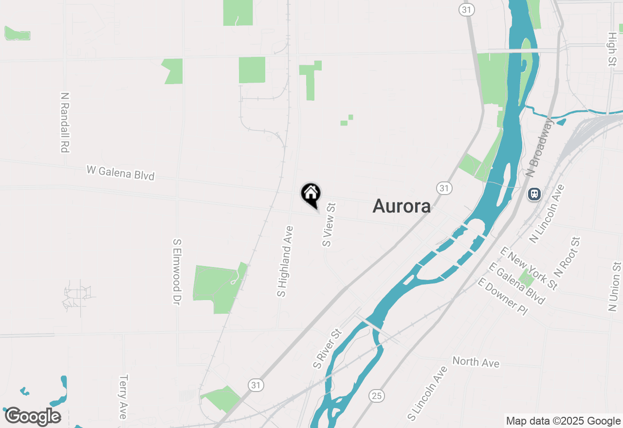 Map of 535 W Downer Place, Aurora, IL 60506
