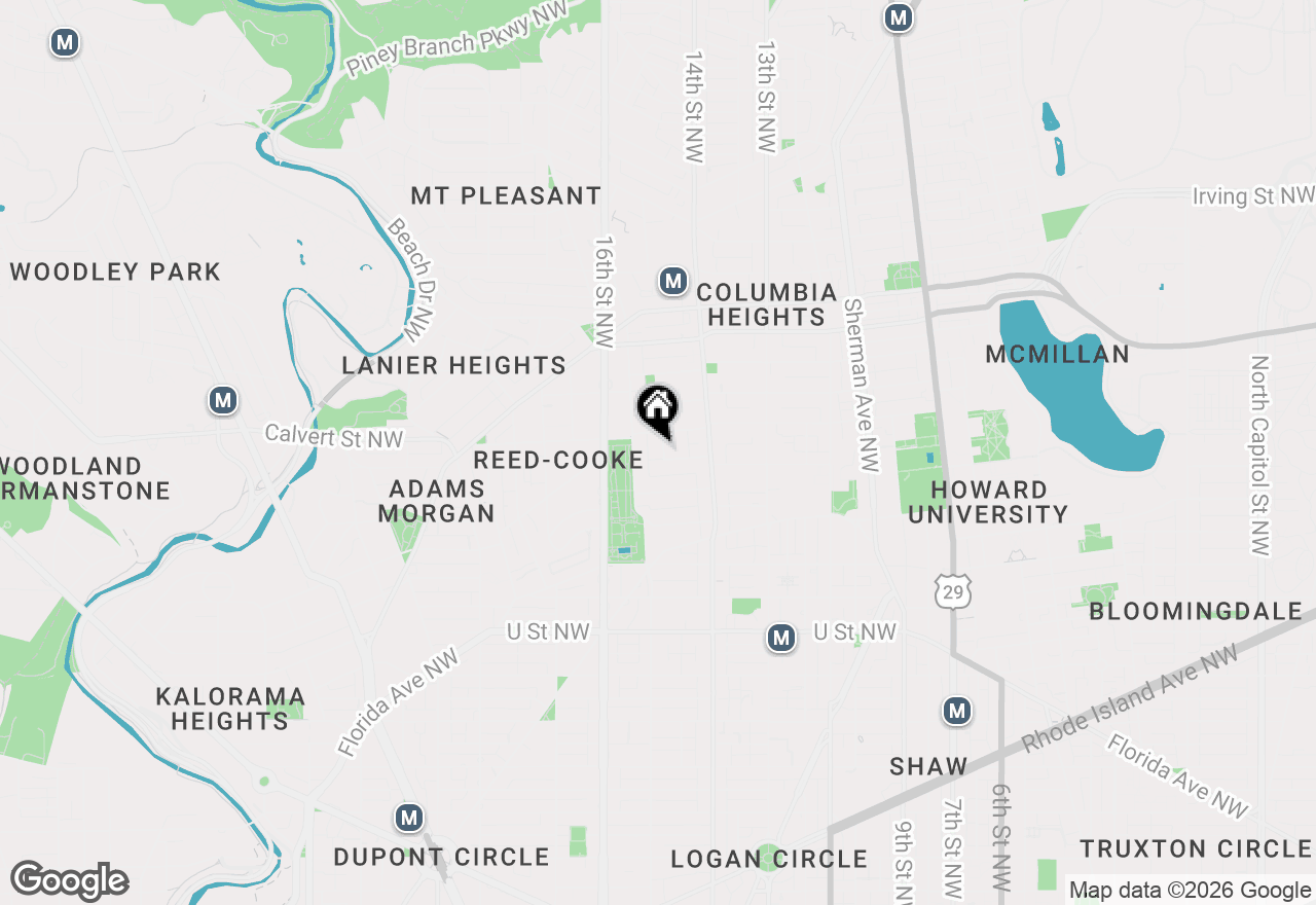 Map of 2556 University Place Nw #1, Washington, DC 20009