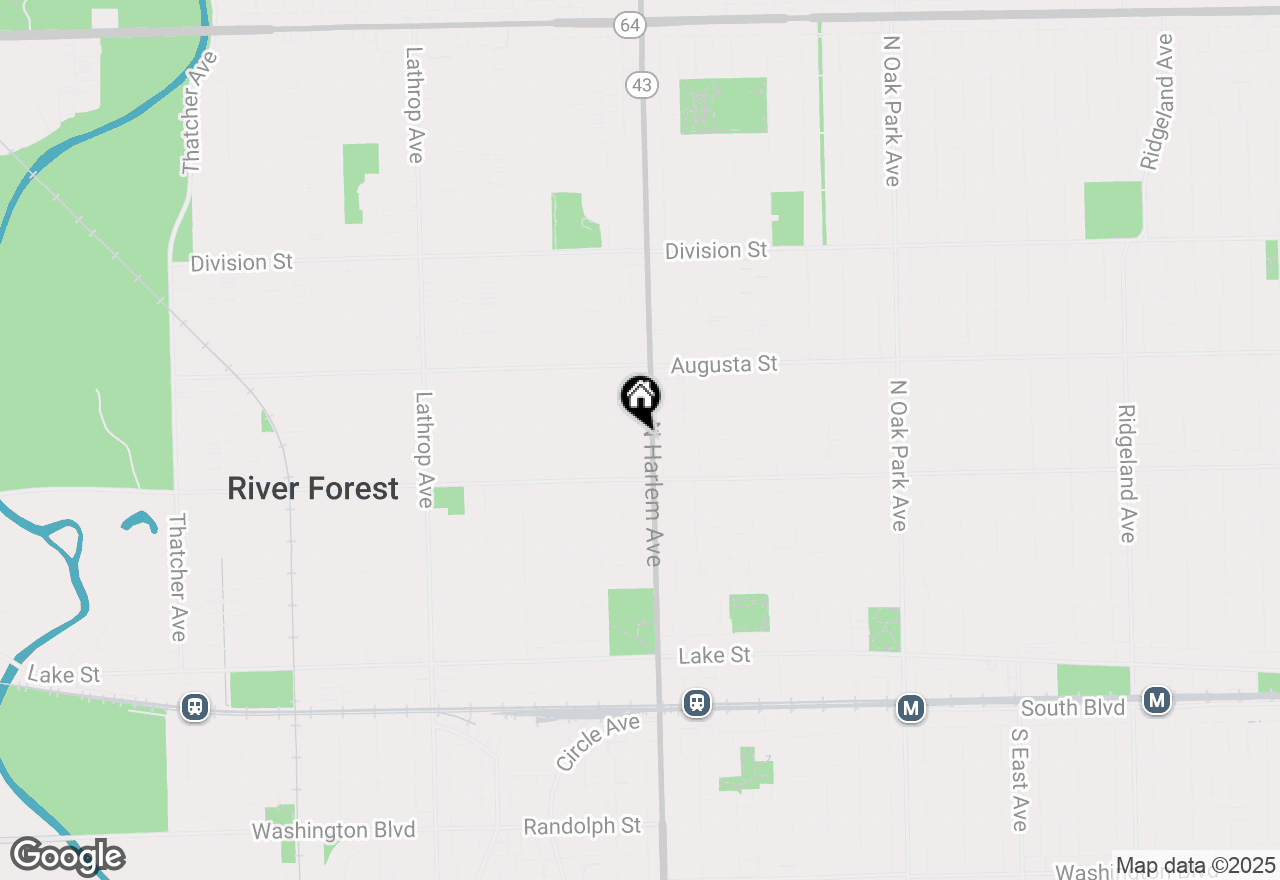 Map of 834 N Harlem Avenue, River Forest, IL 60305