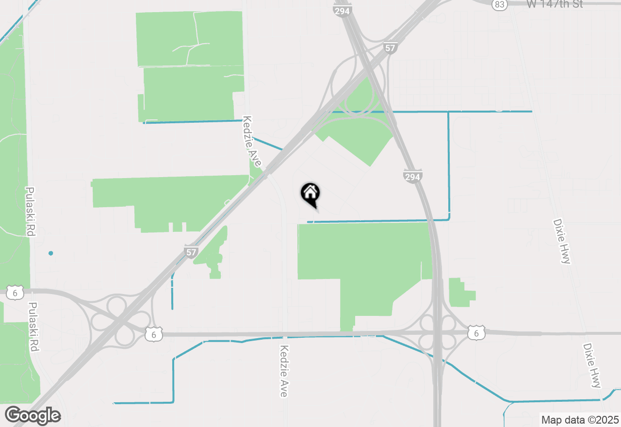 Map of 15444 Albany Avenue, Markham, IL 60428