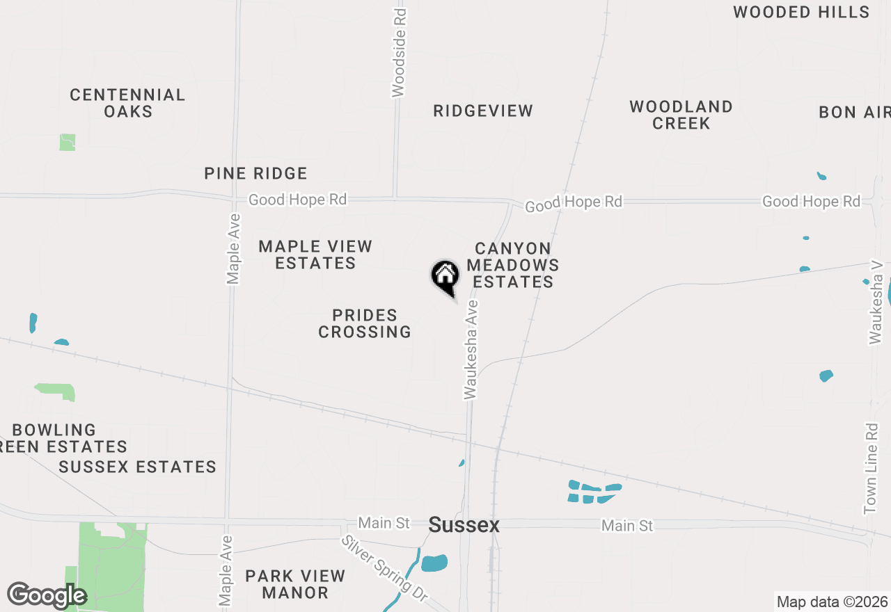 Map of W233N6950 Salem Dr, Sussex, WI 53089