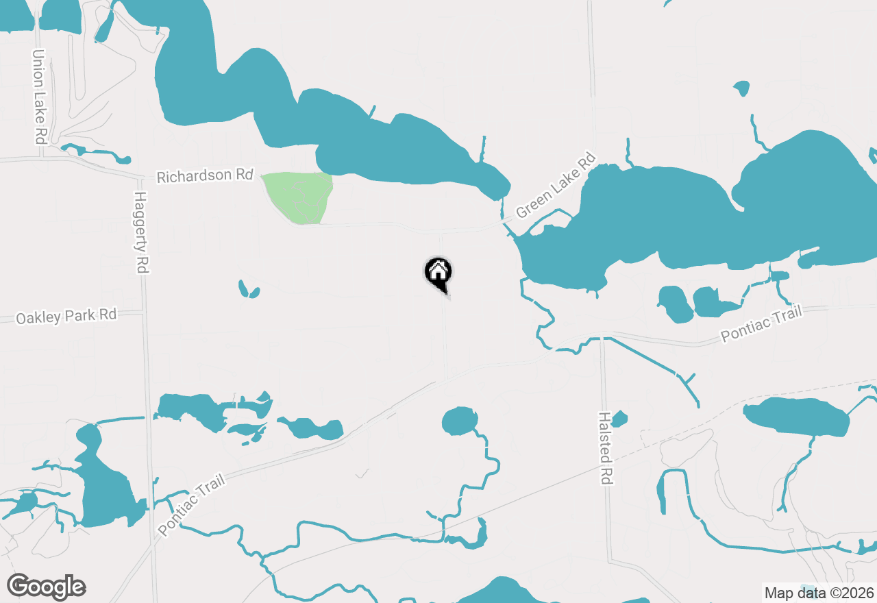 Map of 4430 Green Lake Road, West Bloomfield, MI 48323