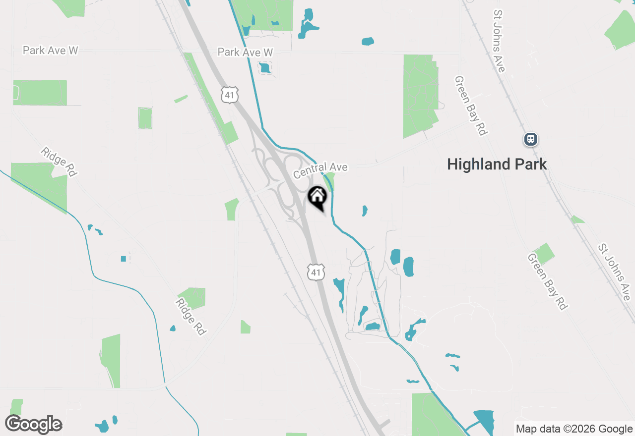 Map of 1415 Deerfield Place, Highland Park, IL 60035