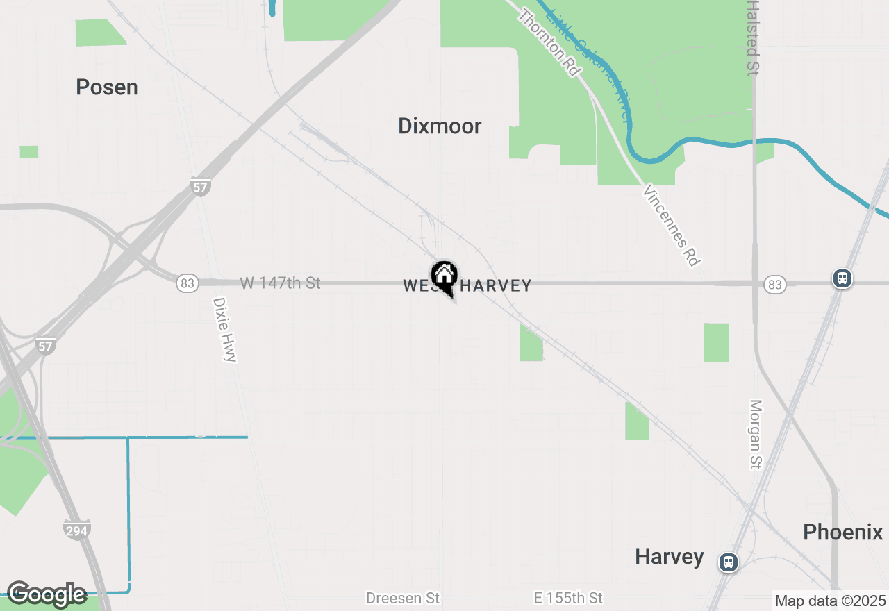 Map of 14727 Wood Street, Harvey, IL 60426