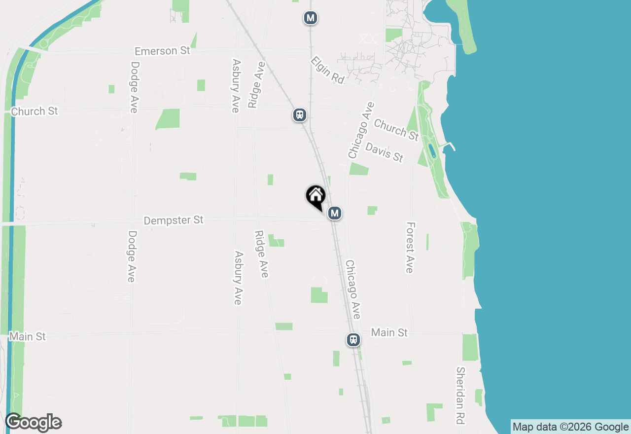 Map of 1303 Elmwood Avenue #101, Evanston, IL 60201
