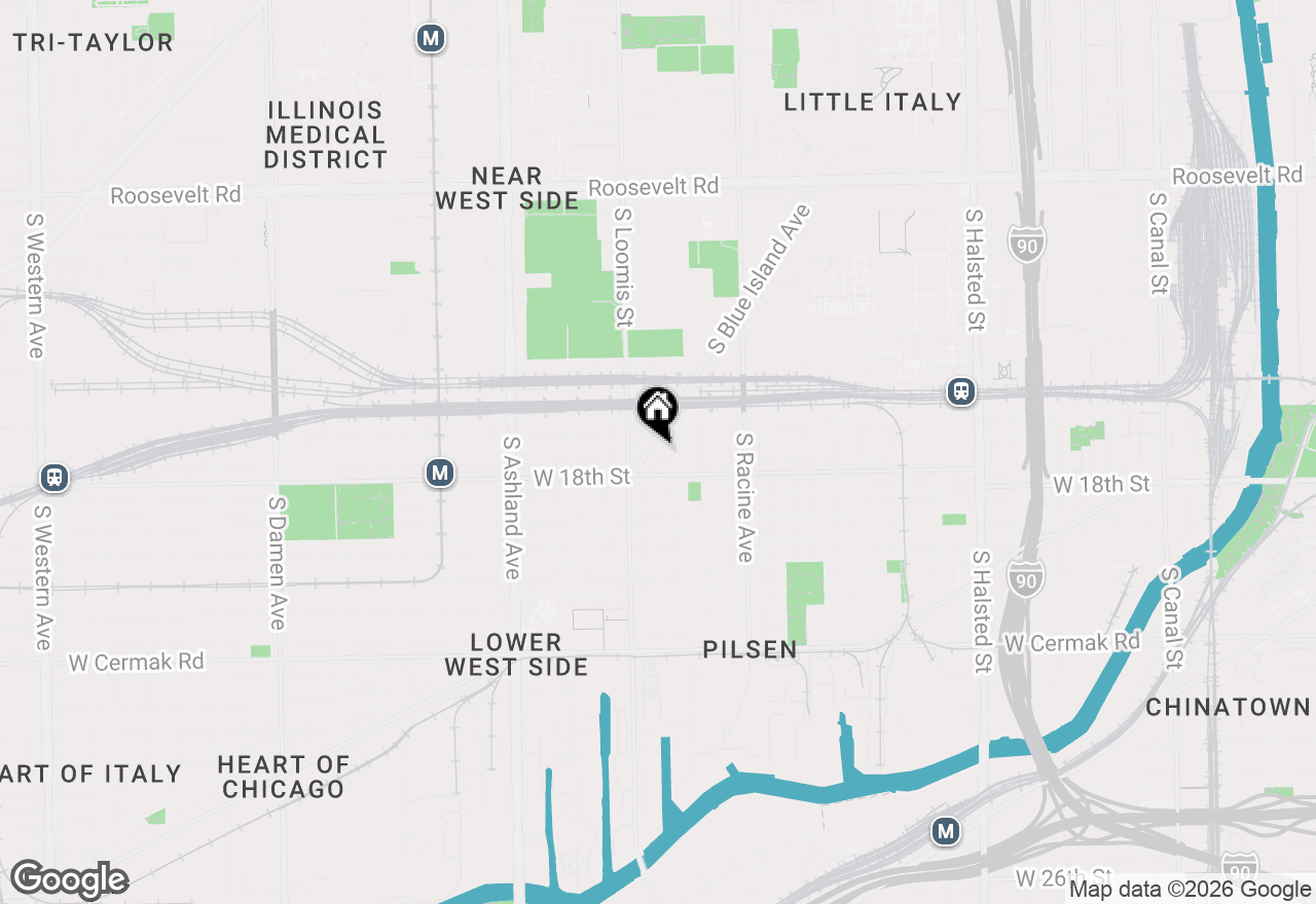 Map of 1639 S Blue Island Avenue, Chicago, IL 60608