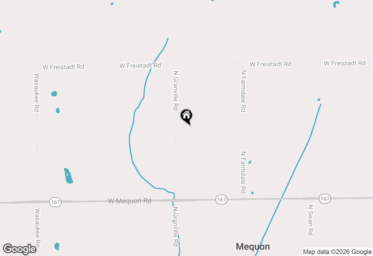 Map of 11604 N Granville Rd, Mequon, WI 53097