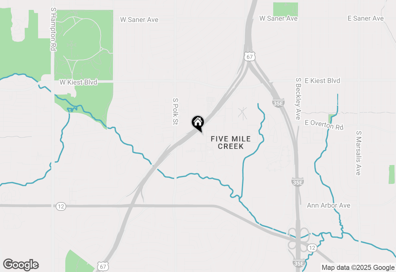 Map of 3606 S Tyler Street, Dallas, TX 75224