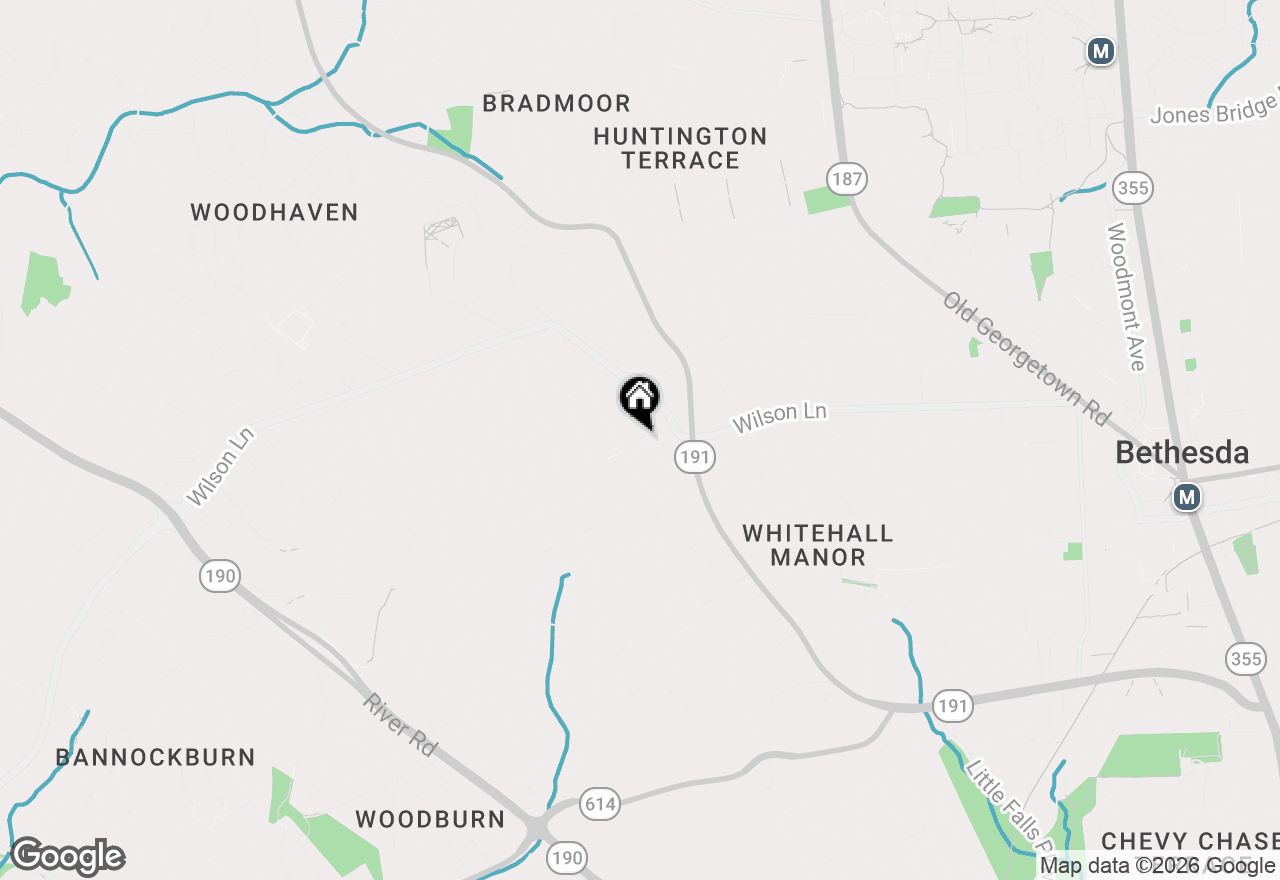 Map of 5807 Maiden Lane, Bethesda, MD 20817