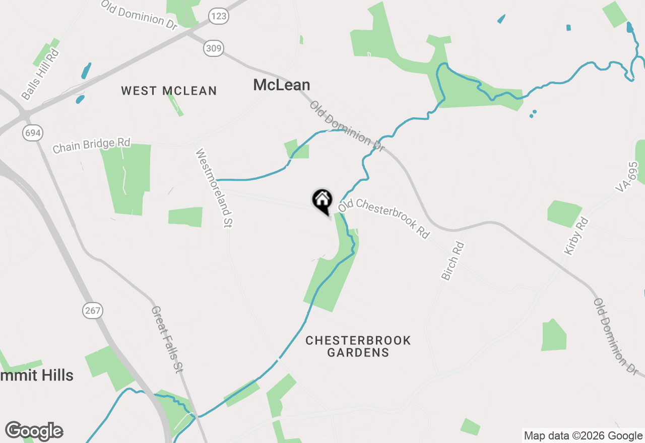 Map of 1608 Aerie Lane, Mclean, VA 22101