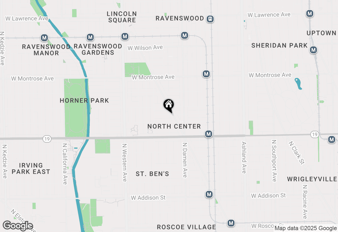 Map of 2115 W Warner Avenue, Chicago, IL 60618