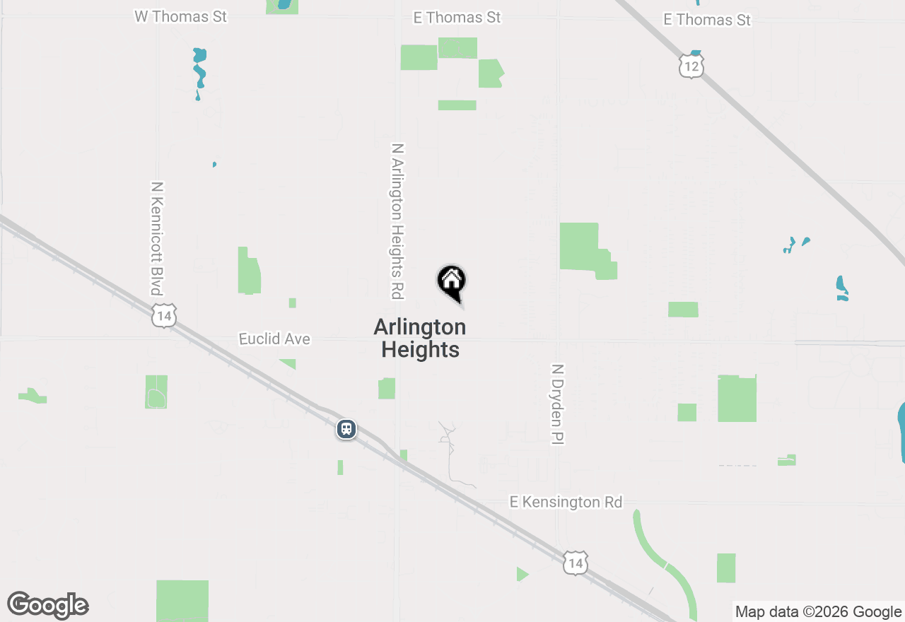 Map of 626 N Haddow Avenue, Arlington Heights, IL 60004