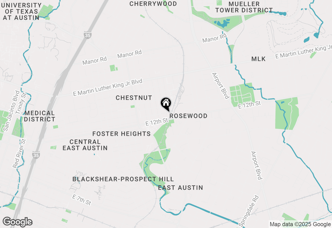 Map of 2709 E 13th St, Austin, TX 78702