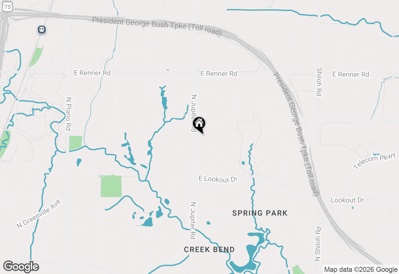 Map of 2206 Blue Cypress Drive, Richardson, TX 75082