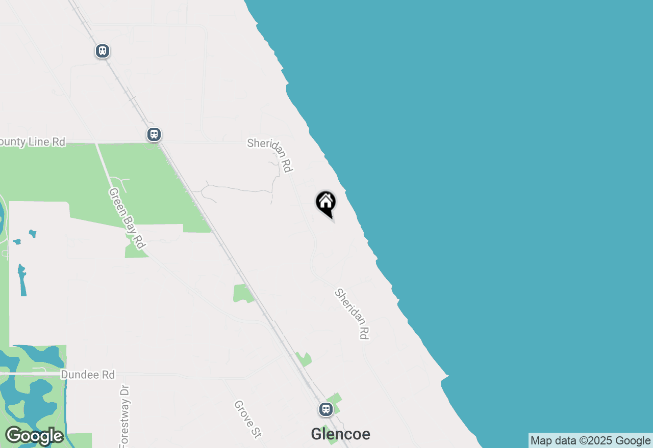 Map of 1080 Hillcrest Road, Glencoe, IL 60022