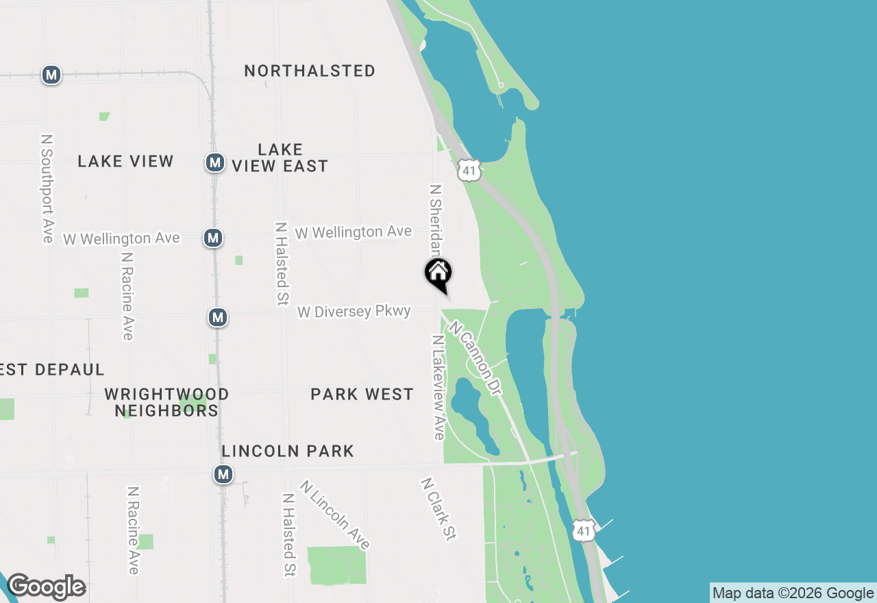 Map of 1630 N Sheridan Road #7K, Wilmette, IL 60091