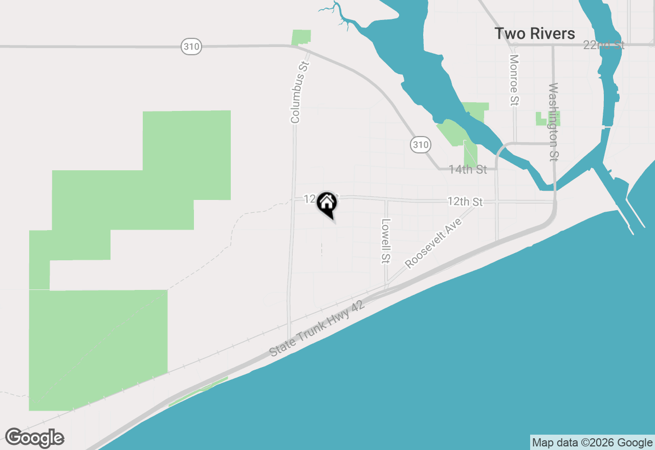 Map of 2740 10th St, Two Rivers, WI 54241