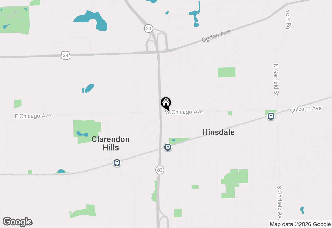 Map of 2 S Stough Street, Hinsdale, IL 60521