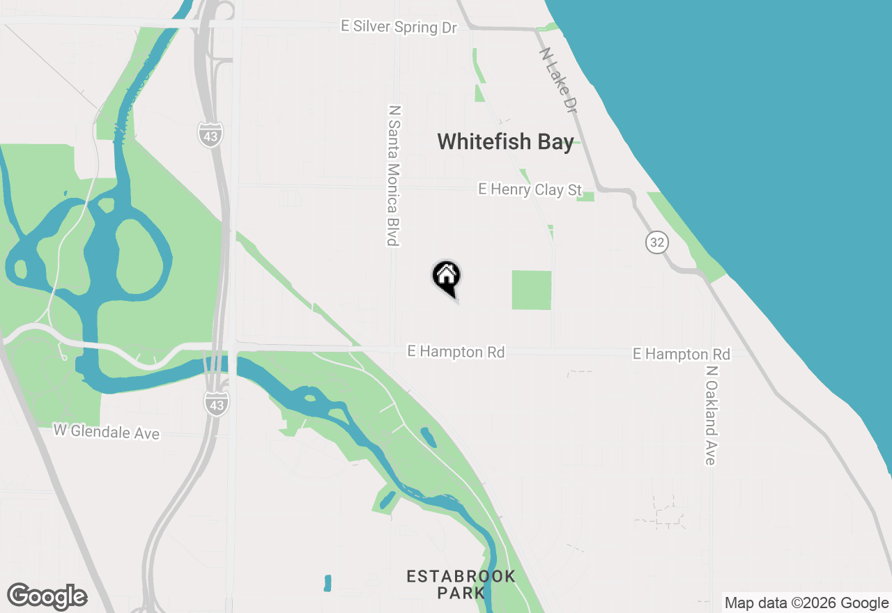 Map of 4901 N Hollywood Ave, Whitefish Bay, WI 53217
