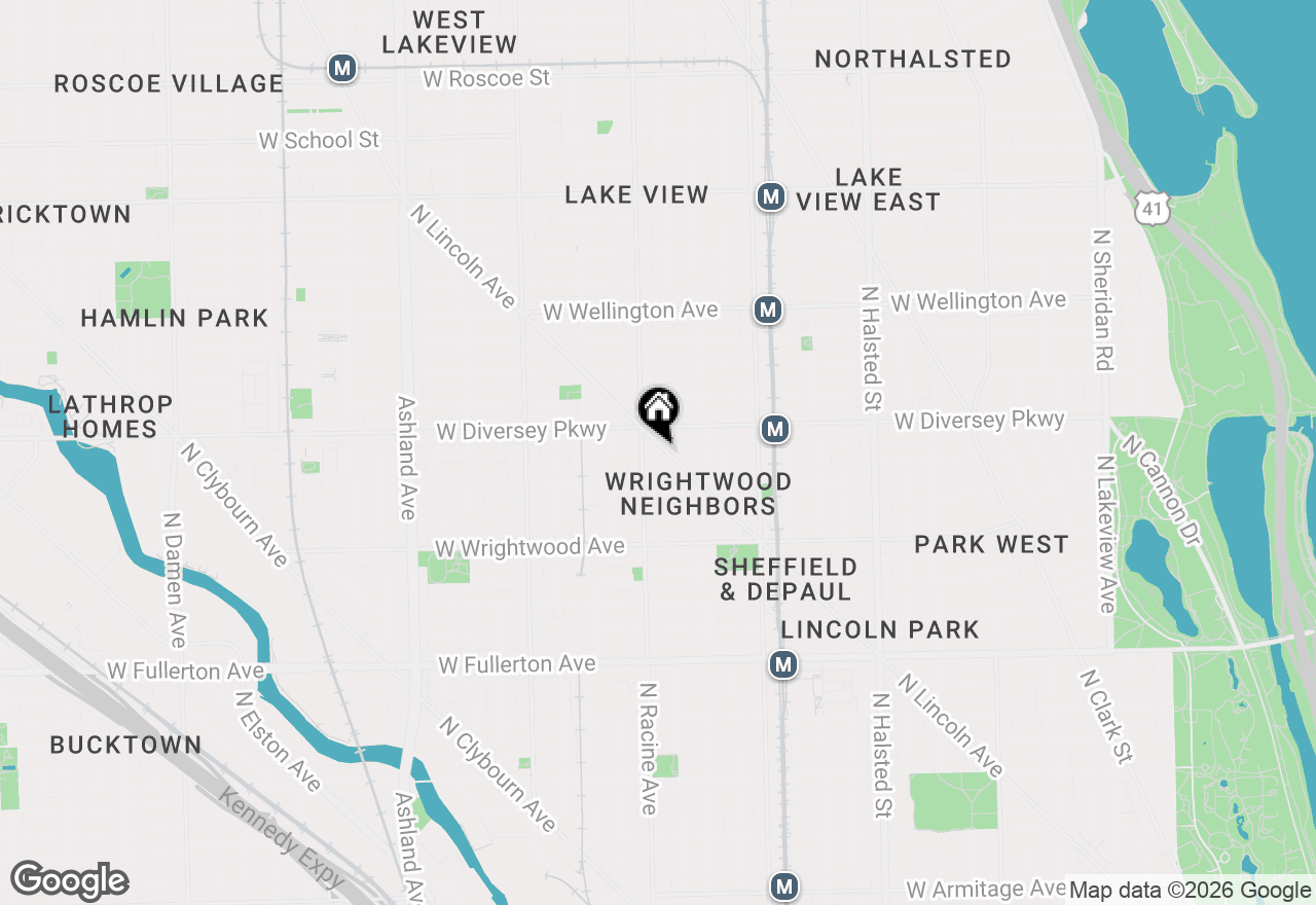 Map of 2762 N Lincoln Avenue #205, Chicago, IL 60614