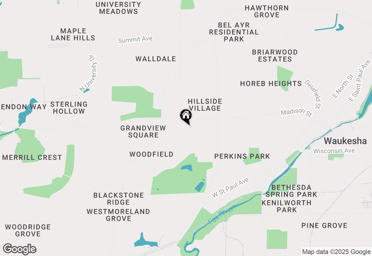 Map of 1703 Erin Ln, Waukesha, WI 53188