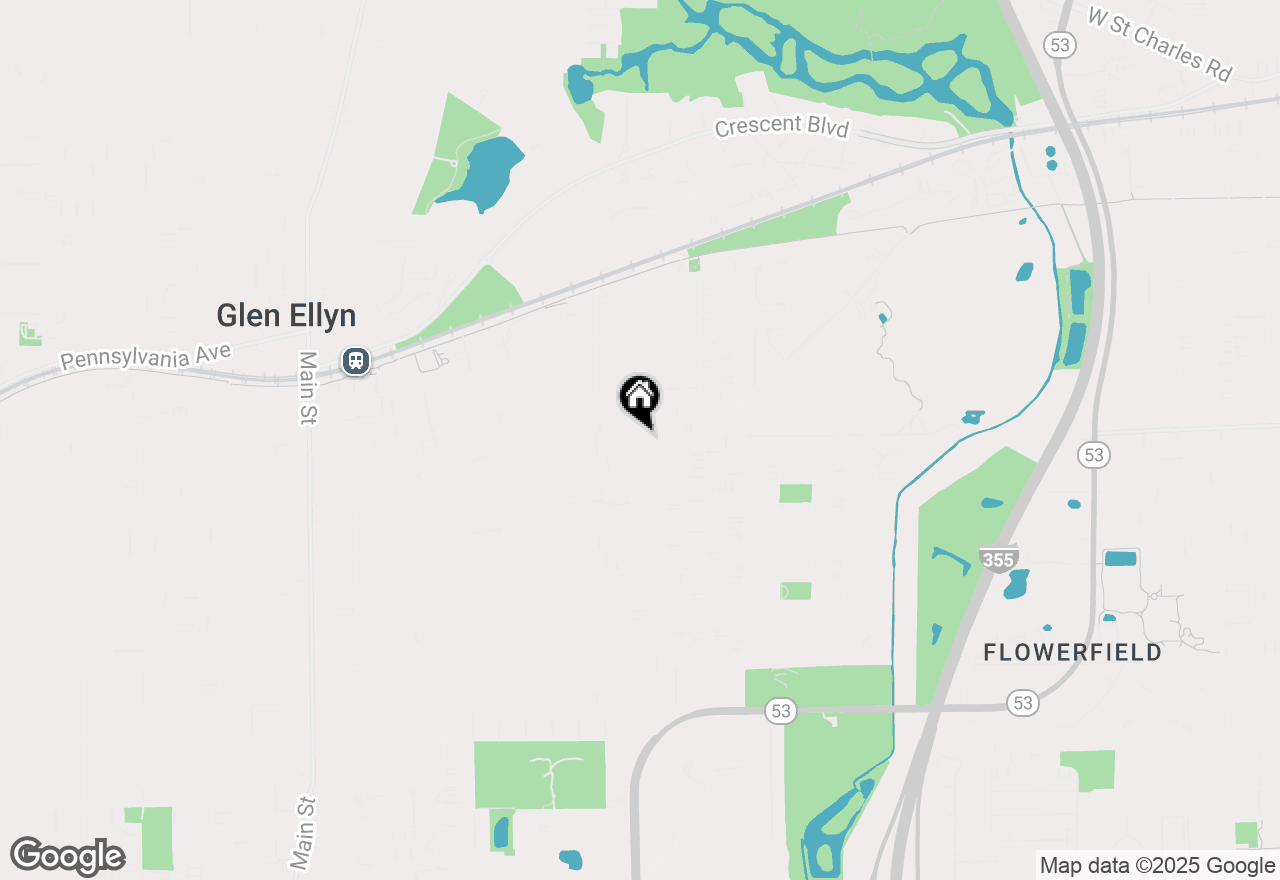 Map of 806 Hill Avenue, Glen Ellyn, IL 60137