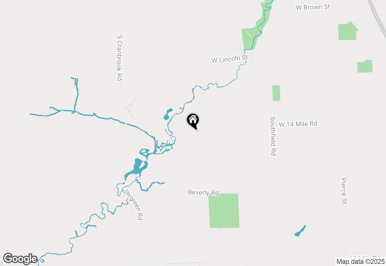 Map of 19138 Riverside Drive, Beverly Hills, MI 48025