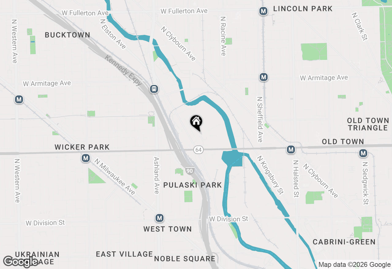 Map of 1348 W Concord Place, Chicago, IL 60622