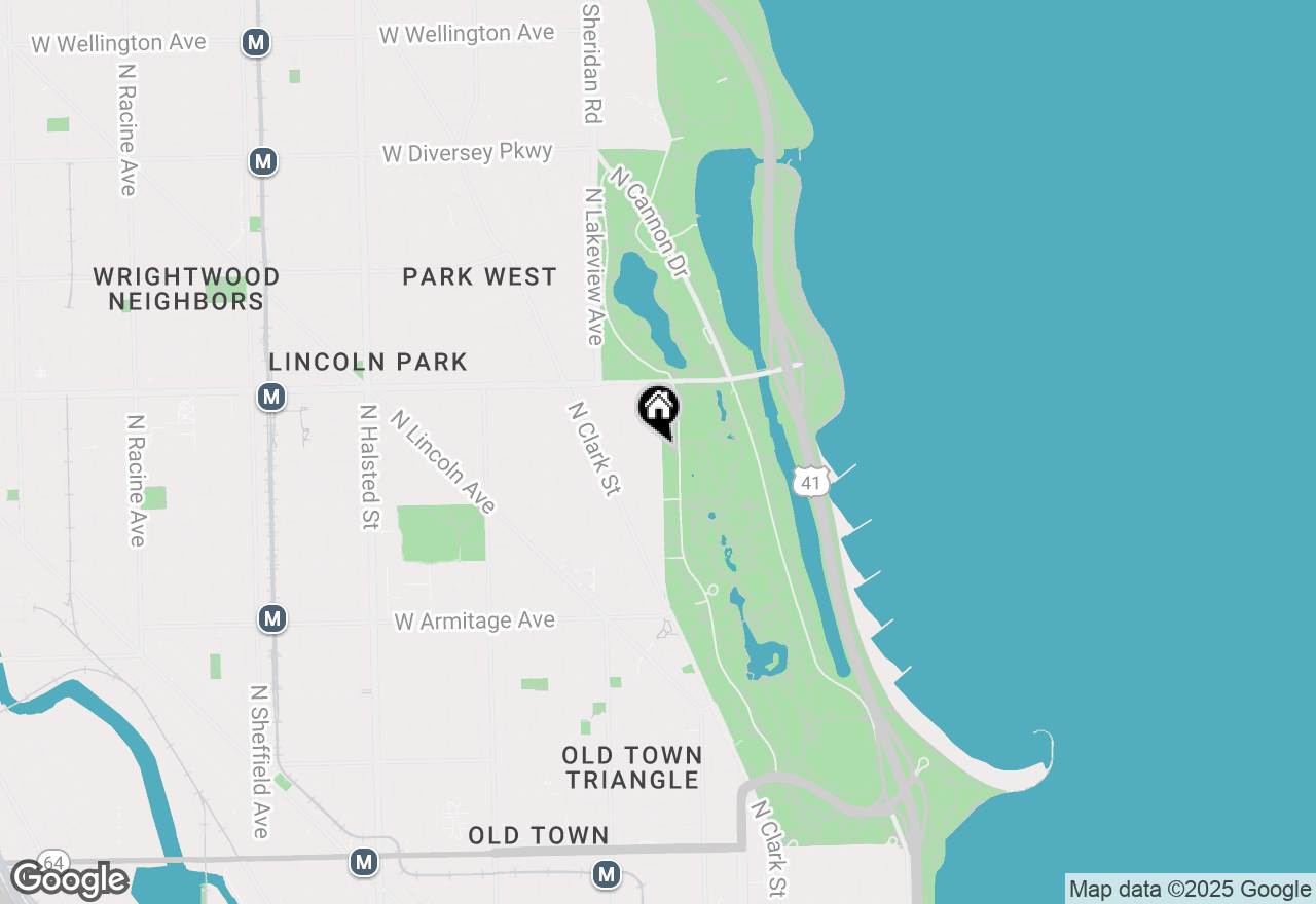 Map of 2244 N Lincoln Park West #D3, Chicago, IL 60614