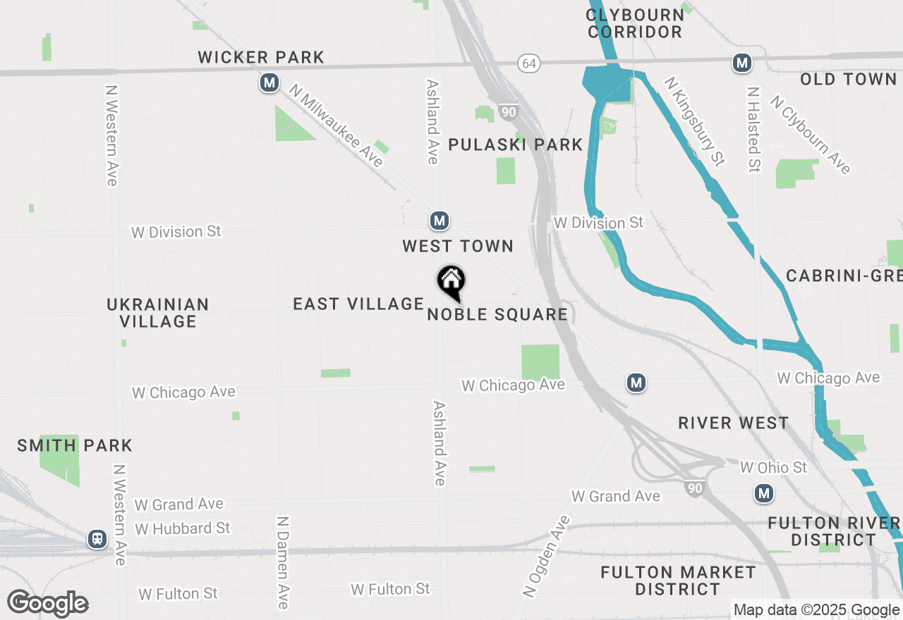 Map of 1543 W Augusta Boulevard #1, Chicago, IL 60642