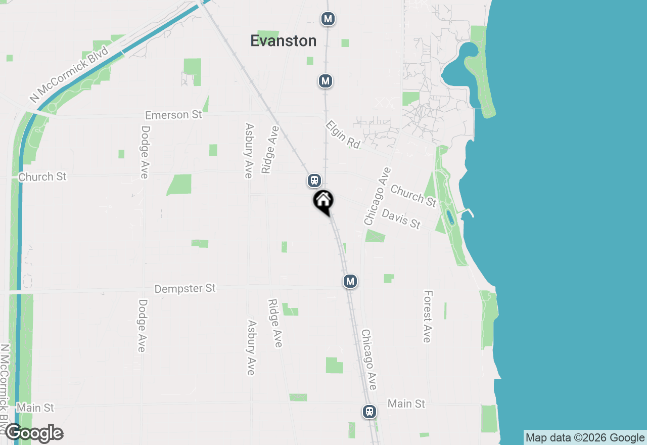 Map of 1514 Elmwood Avenue #3, Evanston, IL 60201