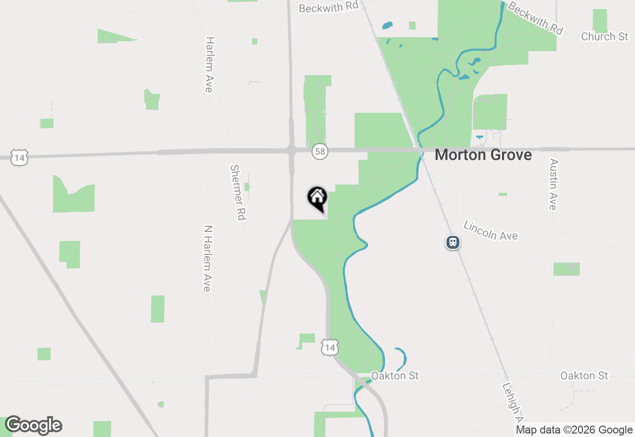 Map of 208 Prairie Court, Morton Grove, IL 60053