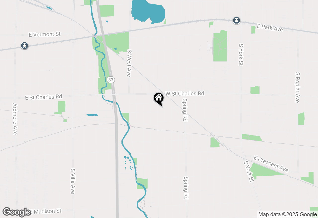 Map of 411 S Berkley Avenue, Elmhurst, IL 60126