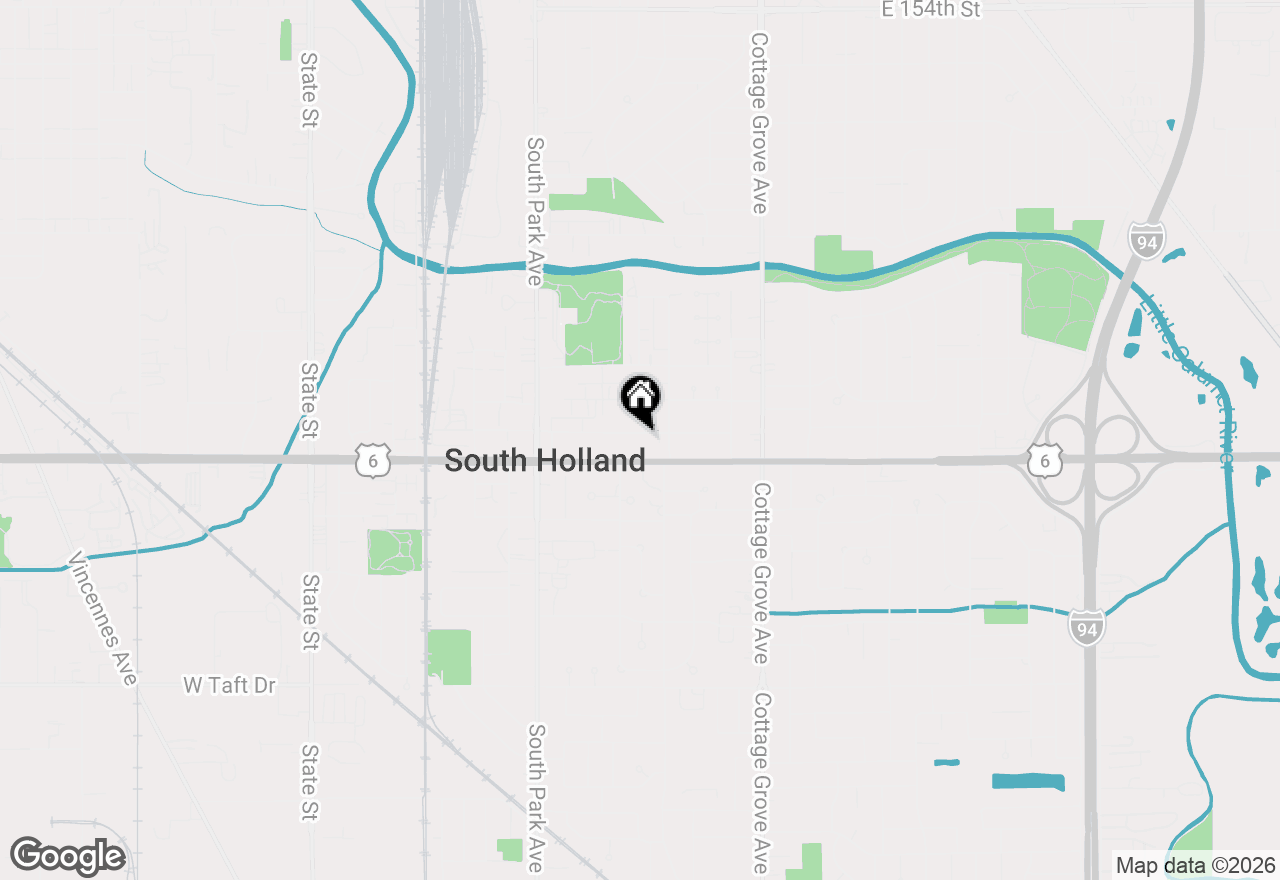 Map of 537 E 161st Place, South Holland, IL 60473