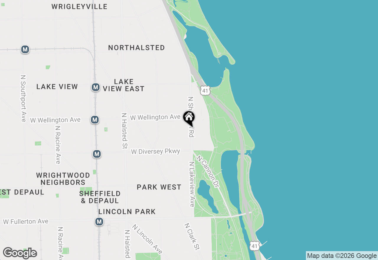 Map of 2930 N Sheridan Road #1605, Chicago, IL 60657
