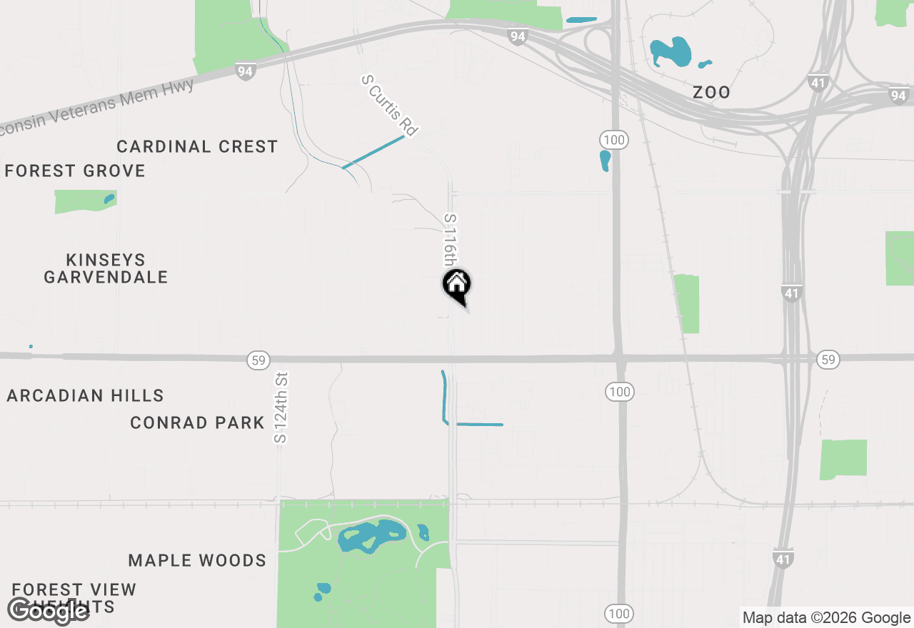 Map of 1236 S 116th St, West Allis, WI 53214