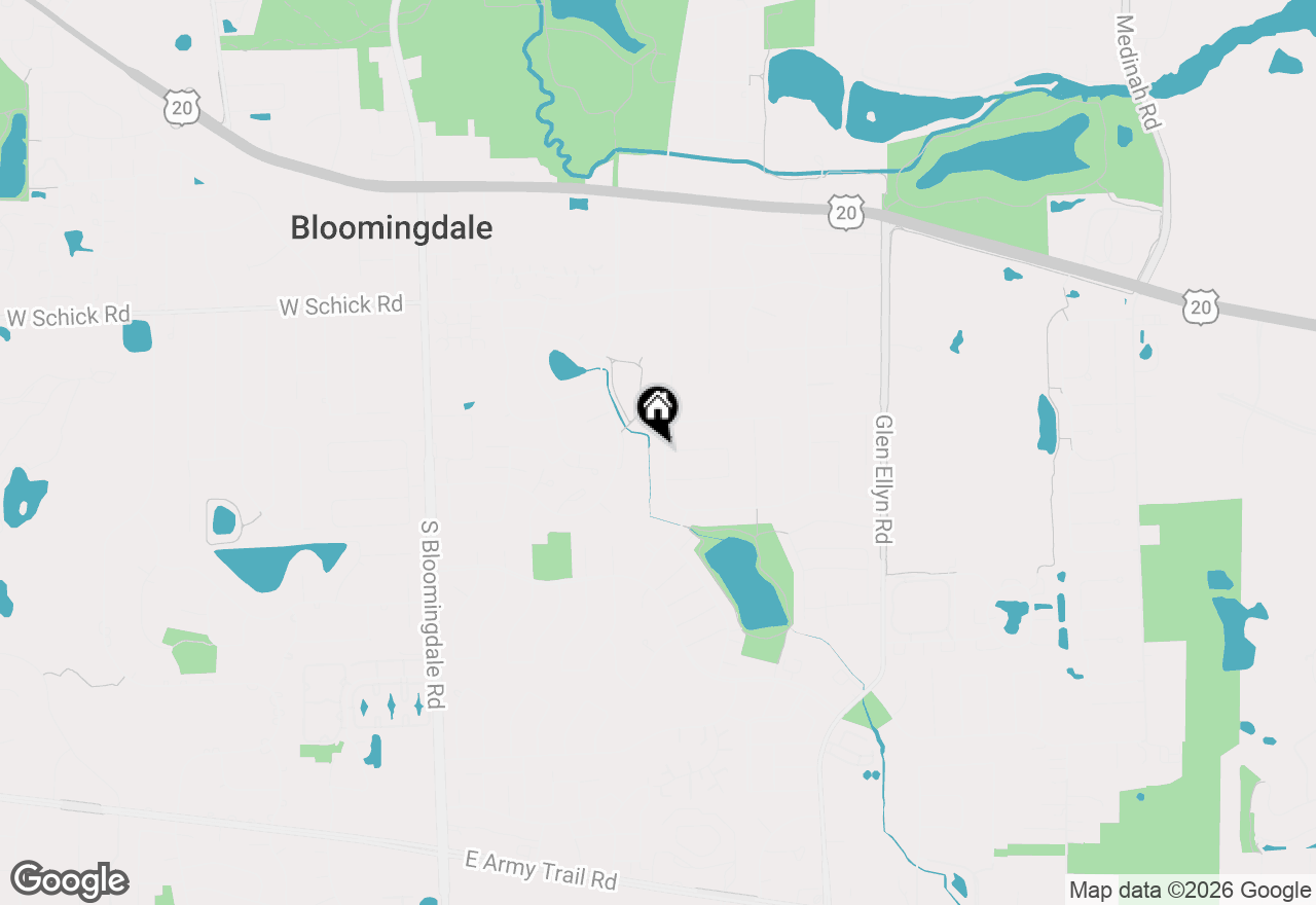Map of 184 S Circle Avenue, Bloomingdale, IL 60108