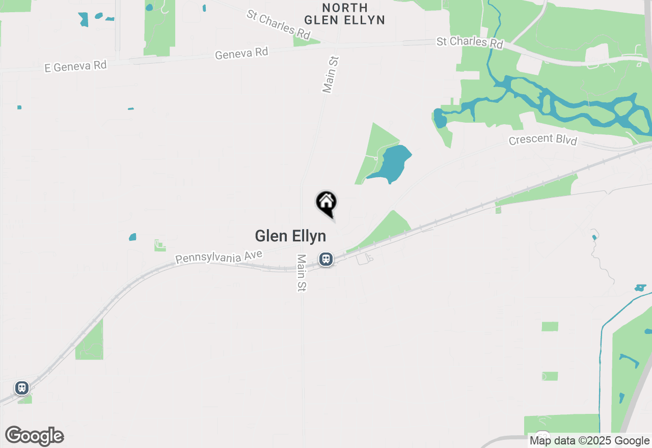 Map of 571 Anthony Street, Glen Ellyn, IL 60137