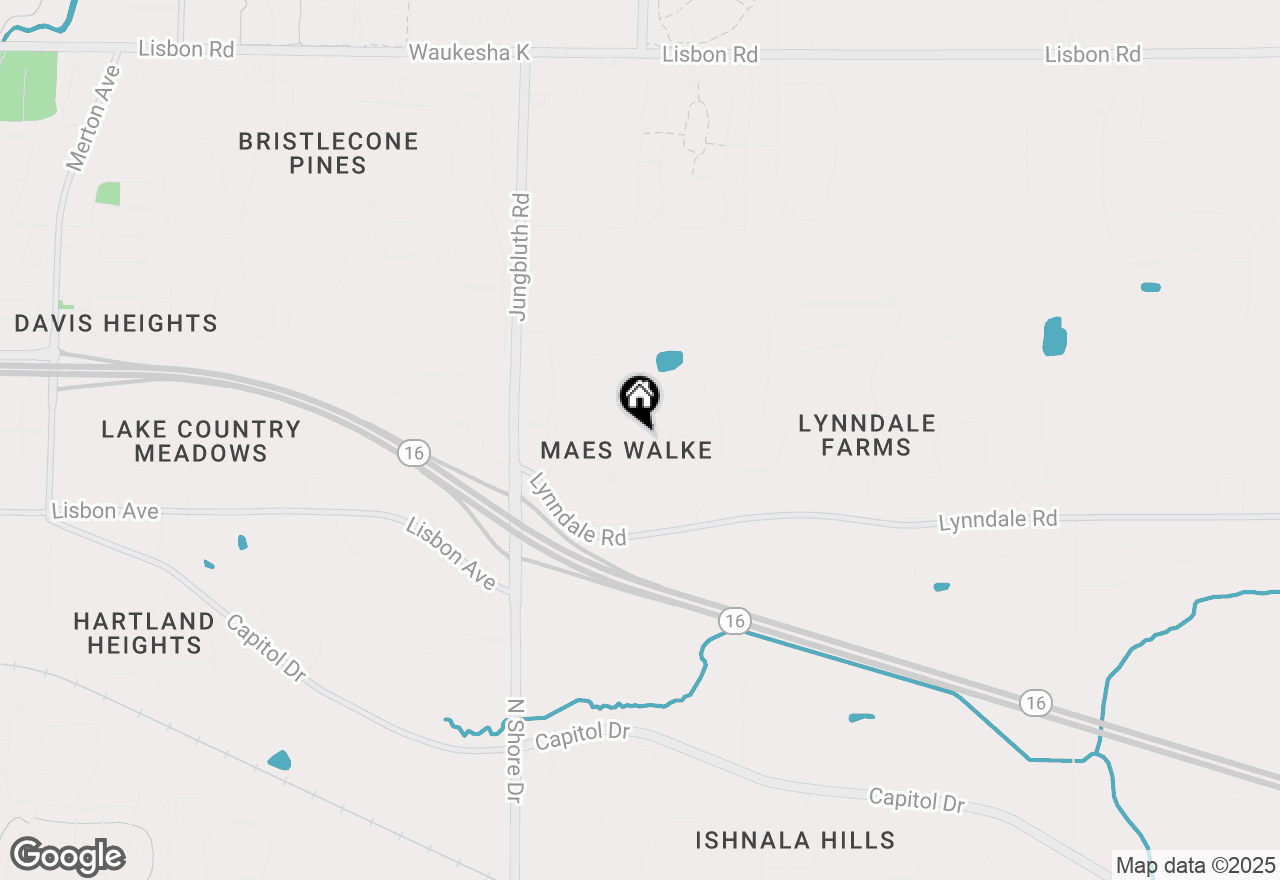 Map of N49W28215 Maryanns Way, Pewaukee, WI 53072