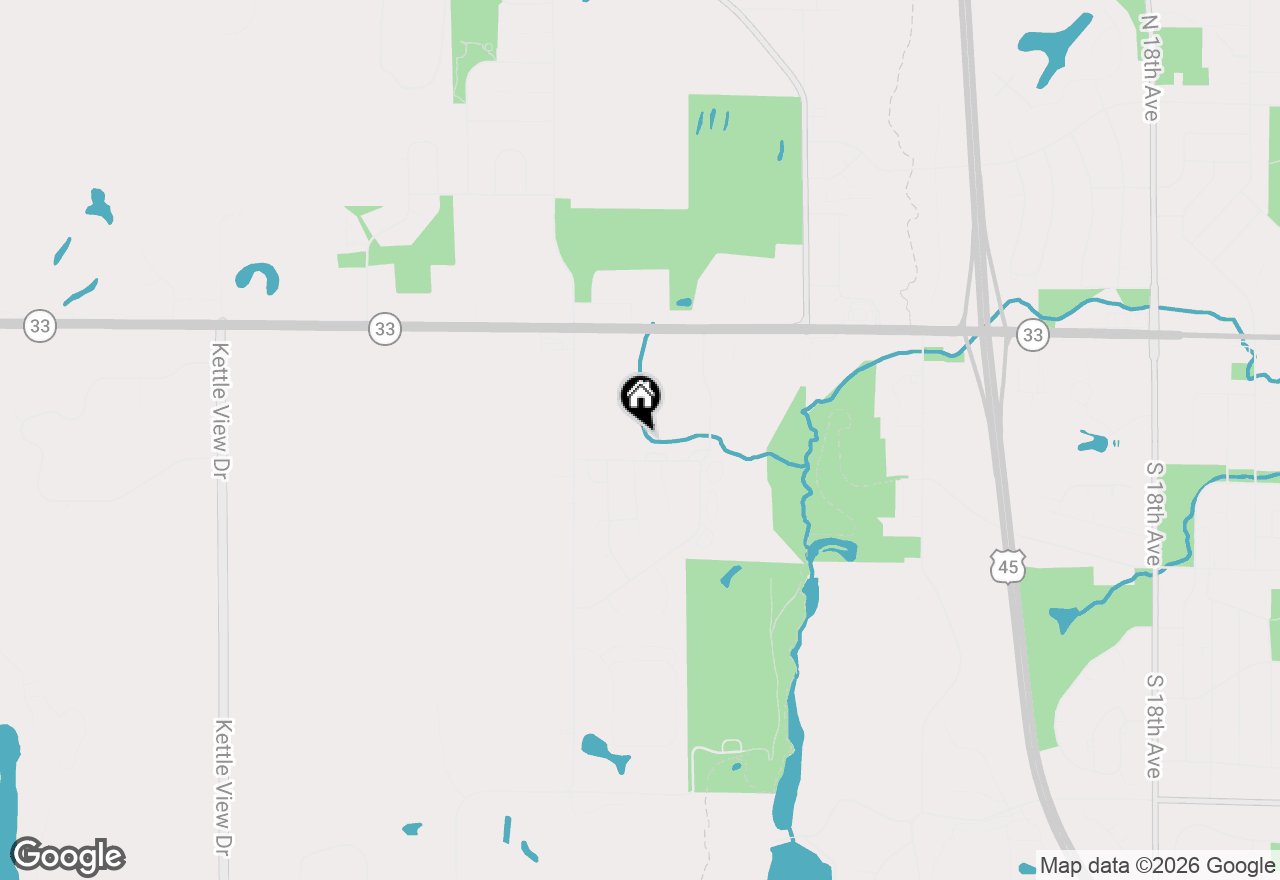 Map of 2924 Valley Vw, West Bend, WI 53095